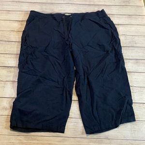 Navy blue linen Capri pants, size 2x